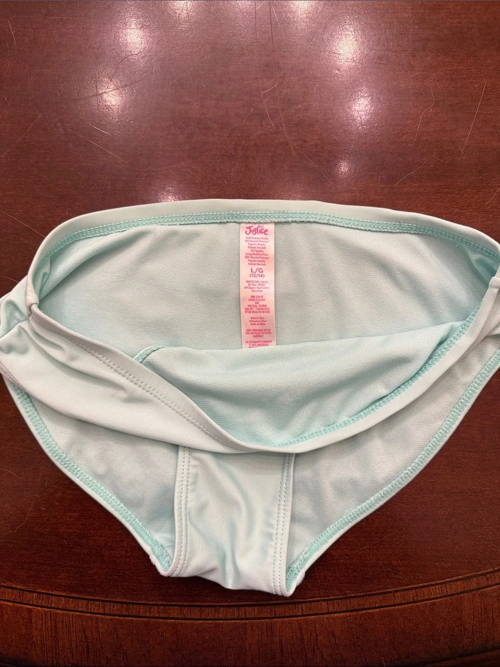 Justice Mint & Pastel Multi Ruffle Tankini with Printed Swim Shorts